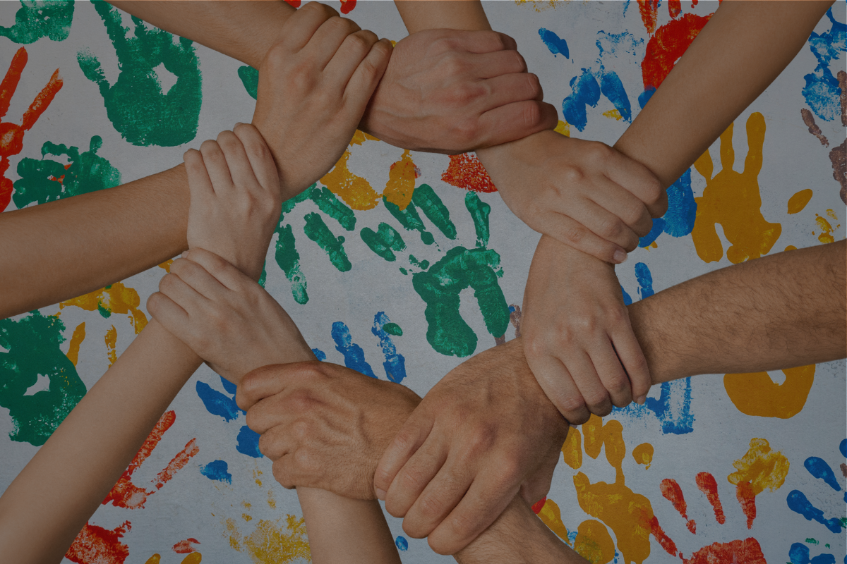 Holding hands together