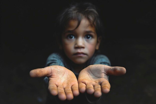 child asking for help